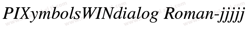 PIXymbolsWINdialog Roman字体转换